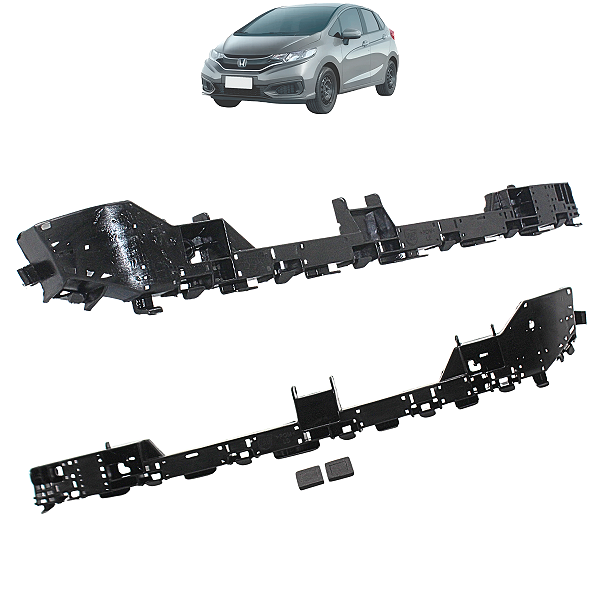 Par Guia Suporte Parachoque Traseiro Honda Fit 2015 16 Até 2021
