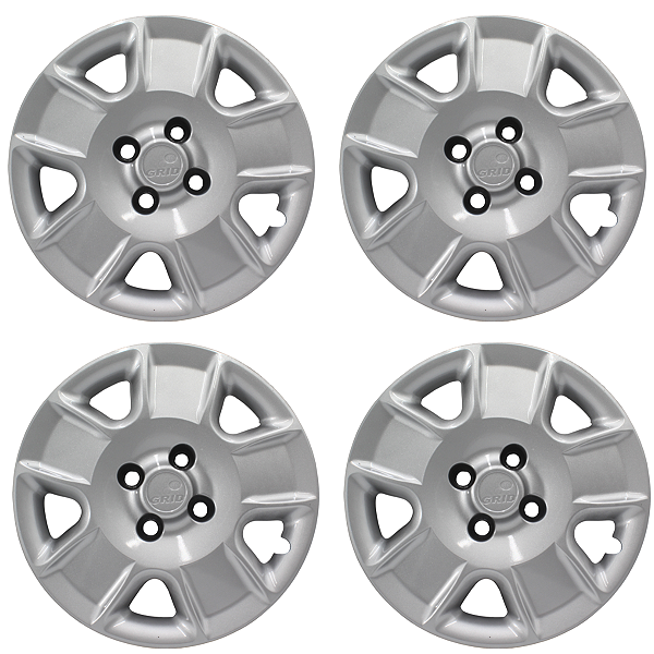 Jogo 4pçs Calota Gol Trend 2007 Até 2012 Aro 14 Prata