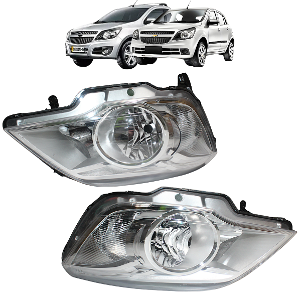 Par Farol Dianteiro Agile 2009 a 2013 Montana 2011 até 2021 Cromado