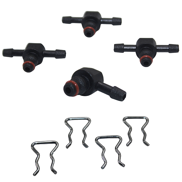 Kit Ferro Conector Trava L T Mangueira Retorno Bico S10 2.8