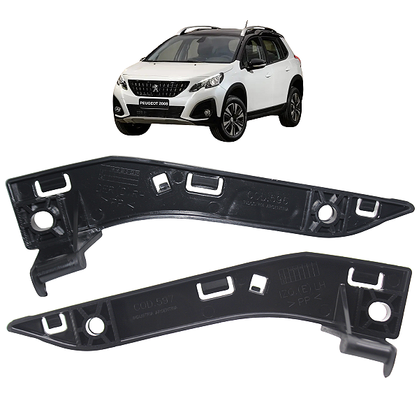Par Guia Parachoque Dianteiro Peugeot 2008 2015 2016 2017 Até 2022 2023 2024