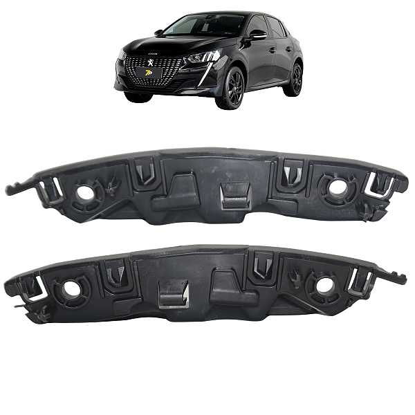 Kit 2 Guia Parachoque Dianteiro Peugeot 208 2021 2022 2023 2024