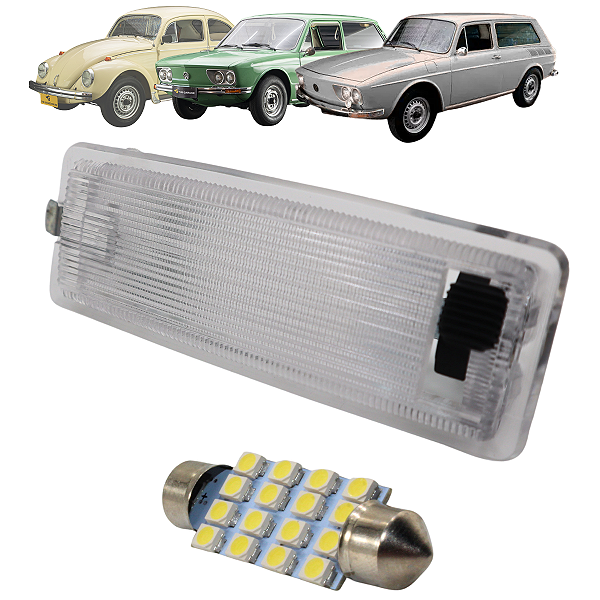 Lanterna Luz Teto Vw Fusca Brasília Variant 1967 Até 1977 + Led
