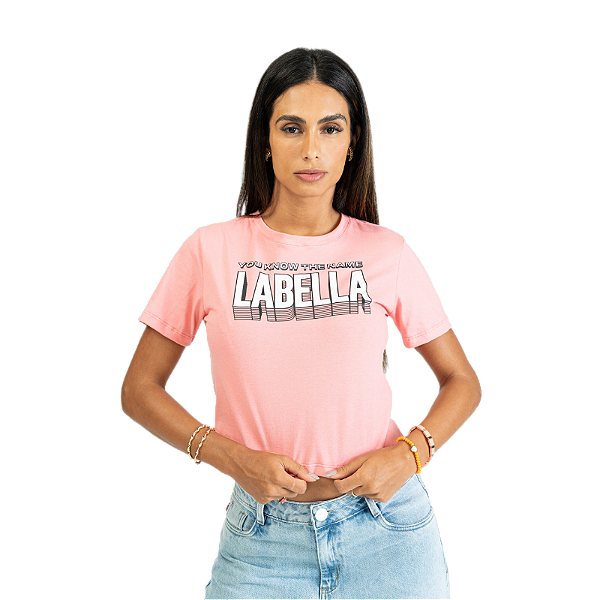Camiseta Malha Tees Rosa Labellamafia