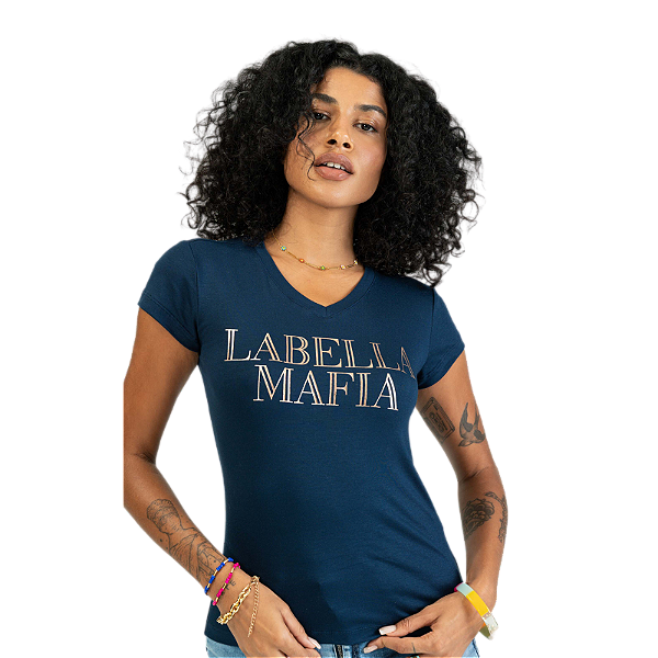 Camiseta Malha Tees Marinho Labellamafia