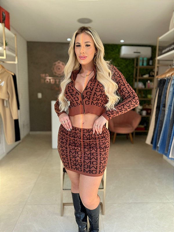 CONJUNTO TRICOT LOGO MARIA GUEIXA