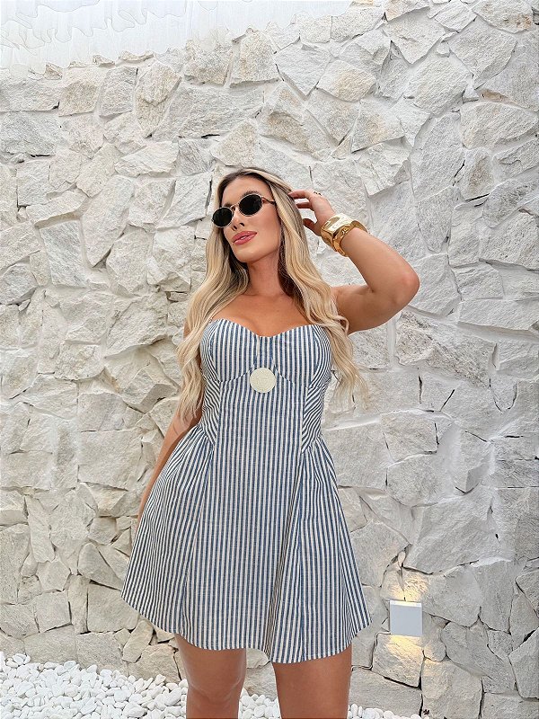 VESTIDO PRINCESA LISTRAS MARIA GUEIXA