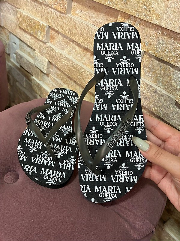 CHINELO FLIP-FLOP SOLADO LOGOMANIA MARIA GUEIXA
