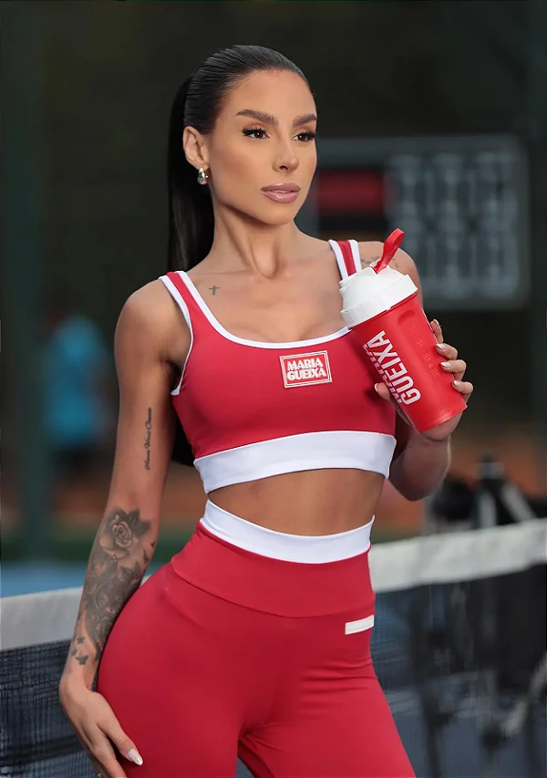 CONJUNTO CROPPED + LEGGING CINTURA ALTA RED TREND MARIA GUEIXA