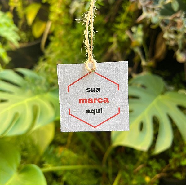 tag 5x5 em papel semente plantavel