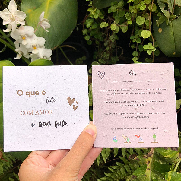 cartão de agradecimento 9x9cm