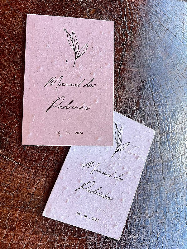 Manual dos padrinhos 14x19cm com vinco ao meio