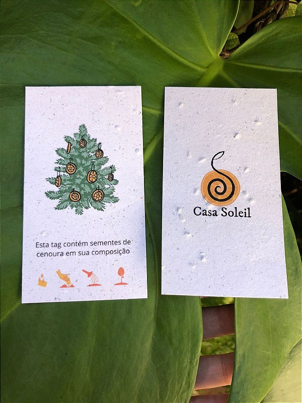 Cartão de agradecimento 5.5x10cm em papel semente