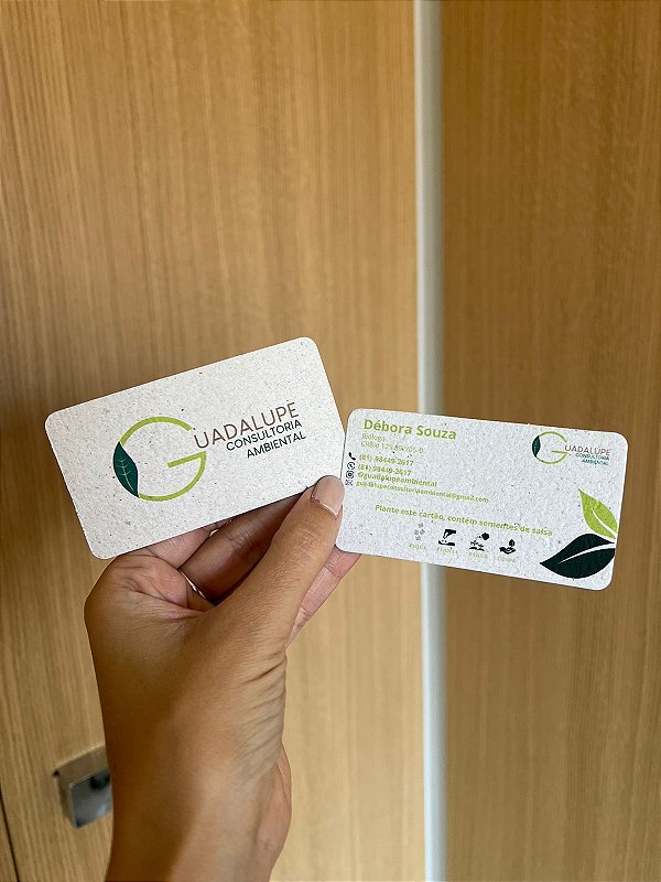 Cartão de visita 5x9cm com cantos arredondados