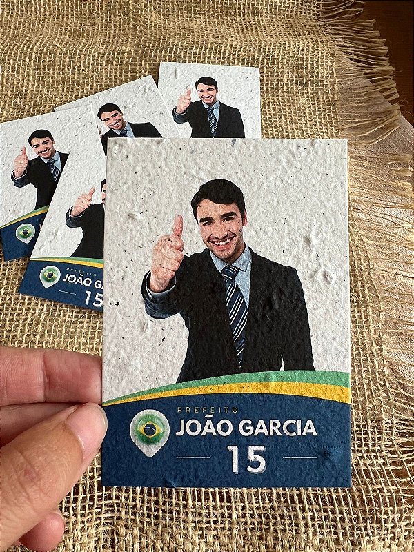 Santinho político 7x10cm em Papel Semente Plantável