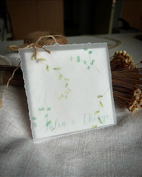 manual dos padrinhos com capa rústica em papel vegetal