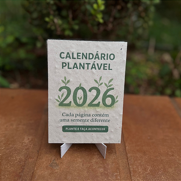 Calendário personalizável em Papel Plantável com base