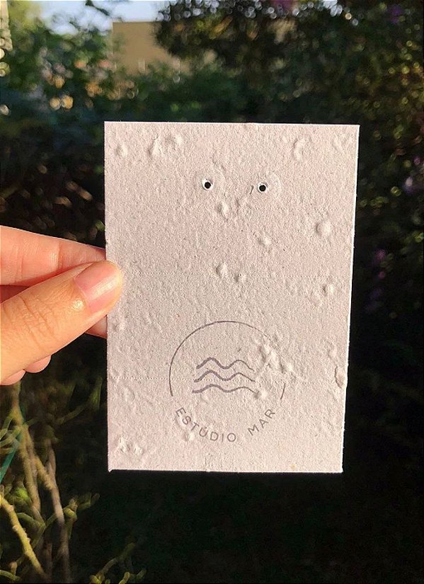 Tag etiqueta em papel semente plantável tamanho 7x10cm