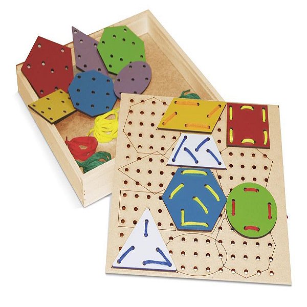 Jogo Educativo Infantil Forma Geometrica Brinquedo Mdf