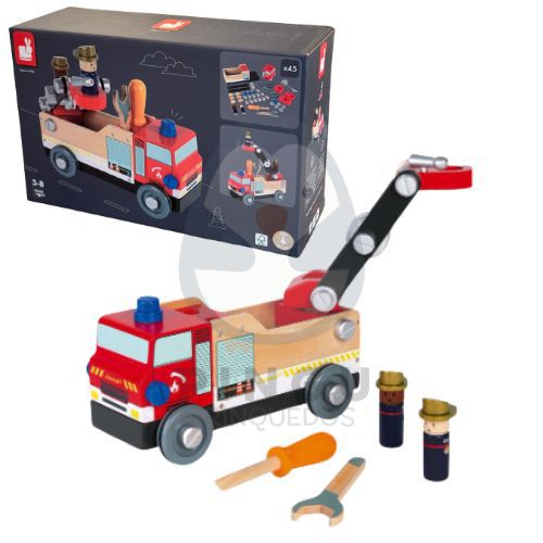 CAMINHAO DE BOMBEIROS COM 45 PECAS BRICO KIDS