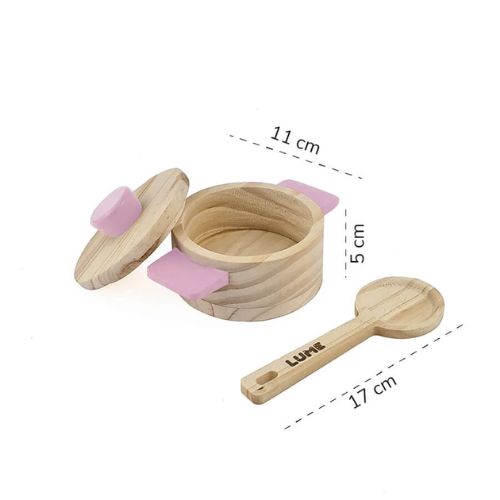 Minicozinha - Panela e Colher de pau (ROSA)