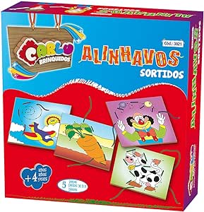 ALINHAVOS SORTIDOS - MDF - 5 PC E 5 CAD. - CX. PAPEL