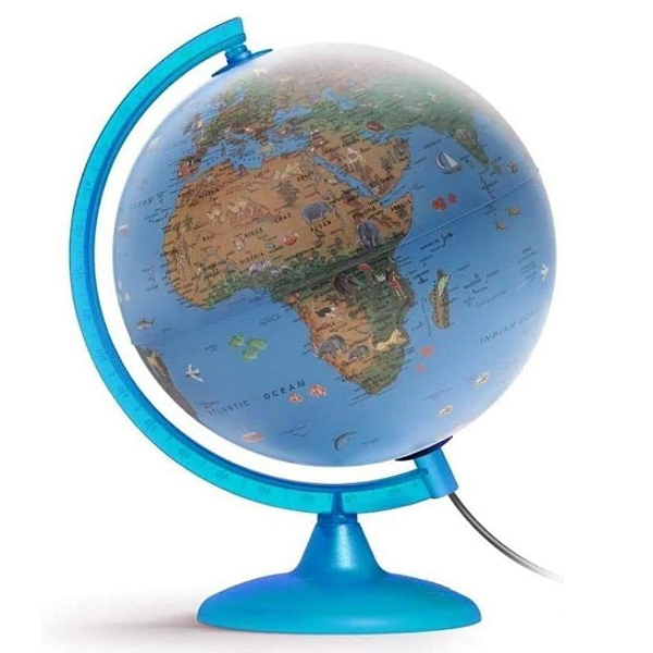 GLOBO 25 CM ARCA , PORTUGUS, COM LUZ , DESMONT.