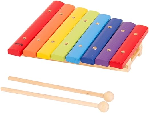 XILOFONE COLORIDO 8 TECLAS EM MADEIRA KIDZZO