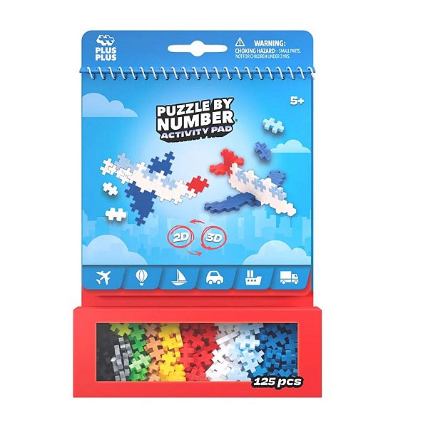 Kit Plus-Plus Quebra-cabeça por Número  125 peças | 2D e 3D