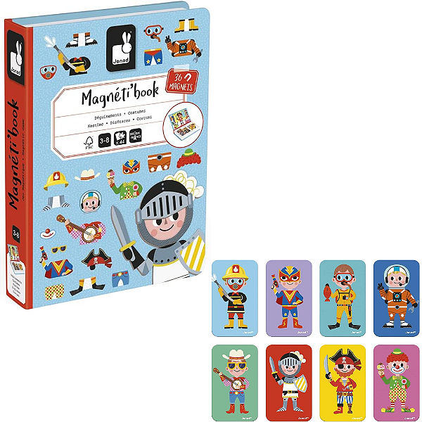 LIVRO MAGNETICO FESTA A FANTASIA 44 PECAS