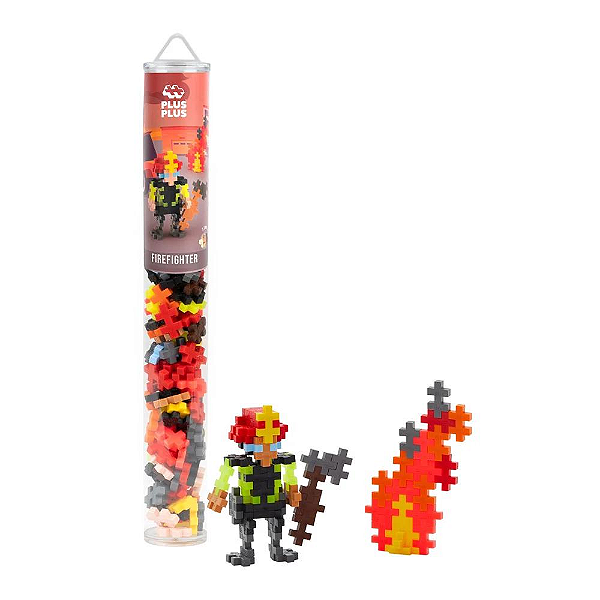 Plus-Plus Tubo 100pcs Bombeiro