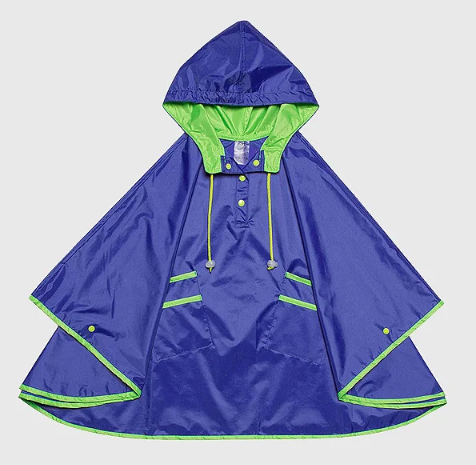 Capa De Chuva Lisa Azul Neon TAM: P