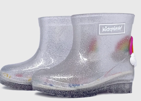 Galocha Baby Glitter Prata Rainbow TAM: 23/24