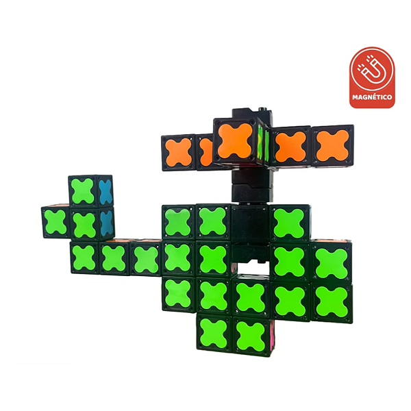 Blocos Magnéticos Magforma Multi Glow 30 Pcs SteamToy