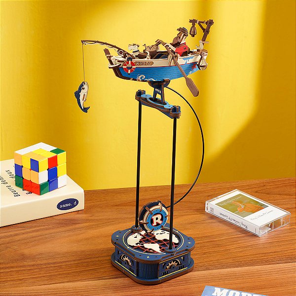 ROKR MCD02 Ocean Fisher Quebra-Cabeça 3D Kit Pêndulo