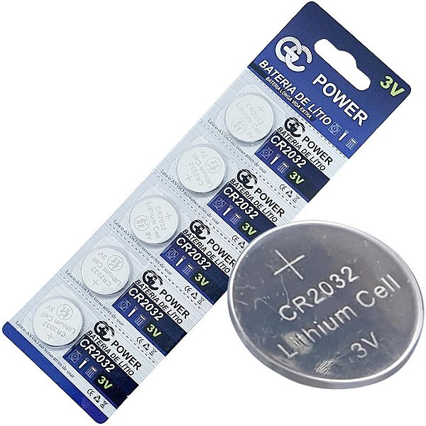 Bateria Lithium 3V 210Mah Cr2032 (Blister Com 5) - Gc Power
