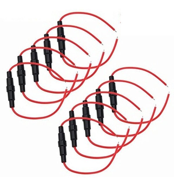 Porta Fusivel 5X20 Meio De Fio F103C - 10 Peças