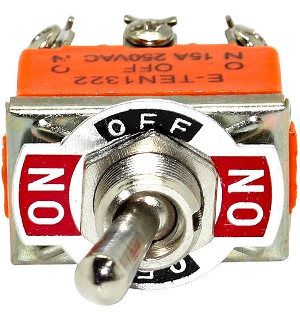 Chave Alavanca 3 Posições (ON/OFF/ON) - KN-1322 6Terminais 15A