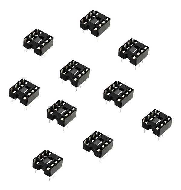 Soquete Para Ci 8 Pinos Dip Estampado Pci  - 10 Peças