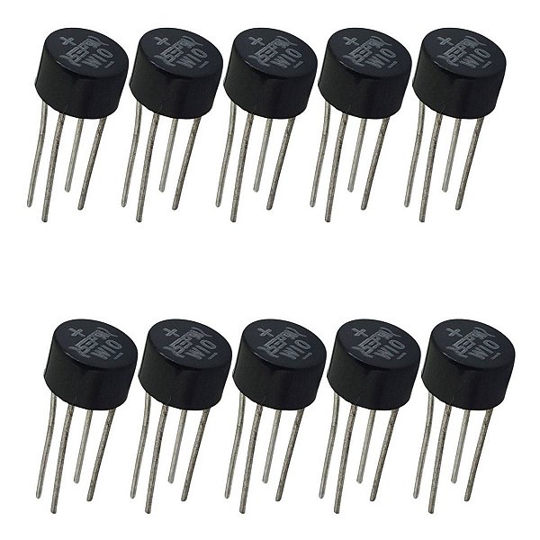 Ponte Retificadora W10 1a 1000v Para Projetos - 10 Peças