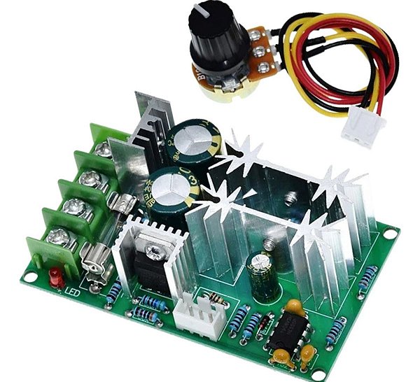 Controlador Regulador PWM 10-60V 20A Controle Rotação De Motor Dc