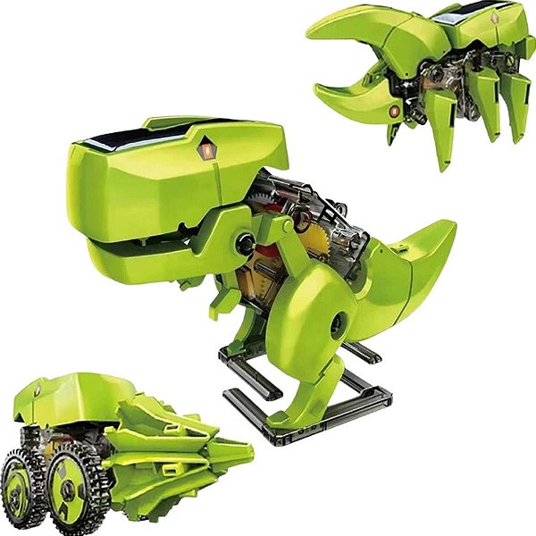 Robô 3 em 1 Dinossauro T-REX Kit Experimento Solar Educacional