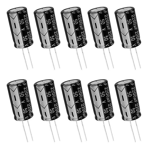 Capacitor Eletrolítico 2200uf 50v Kit - 10 Peças