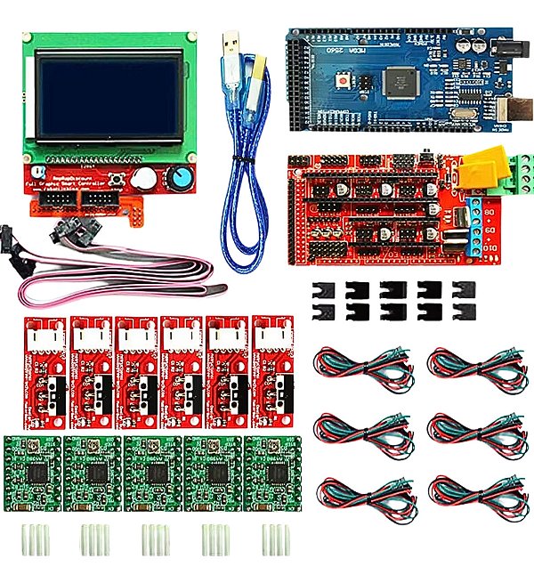 Kit Impressora CNC 3D com Arduino Mega 2560 Ramps1.4 LCD1286 Driver A4988