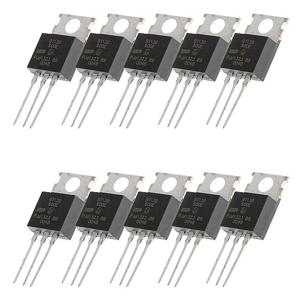 Transistor Triac Bt138 600e 600v 12a Kit 10 Peças
