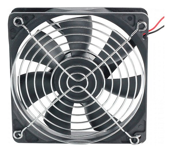 Micro Ventilador Cooler Ventoinha 80x80x20mm 12v Arduino Com Grade Proteção