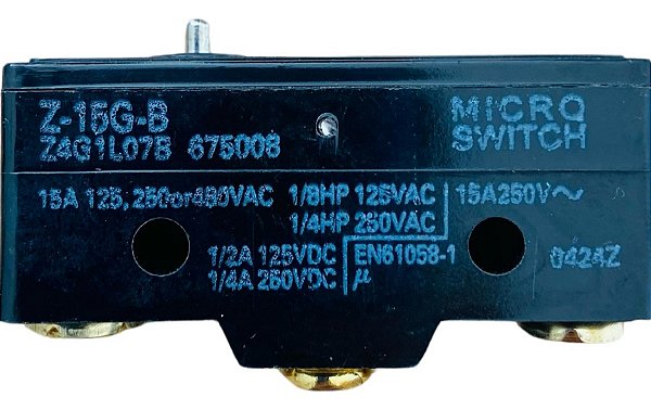 Chave Interruptor Micro Switch Kw-15g-b Com Pino Para Acionamento