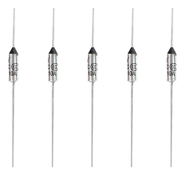 Fusível Térmico 180° Graus 10 Amperes 250v - Kit 5 peças