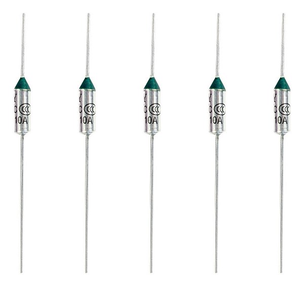 Fusível Térmico 192° Graus 10 Amperes 250v - Kit 5 peças