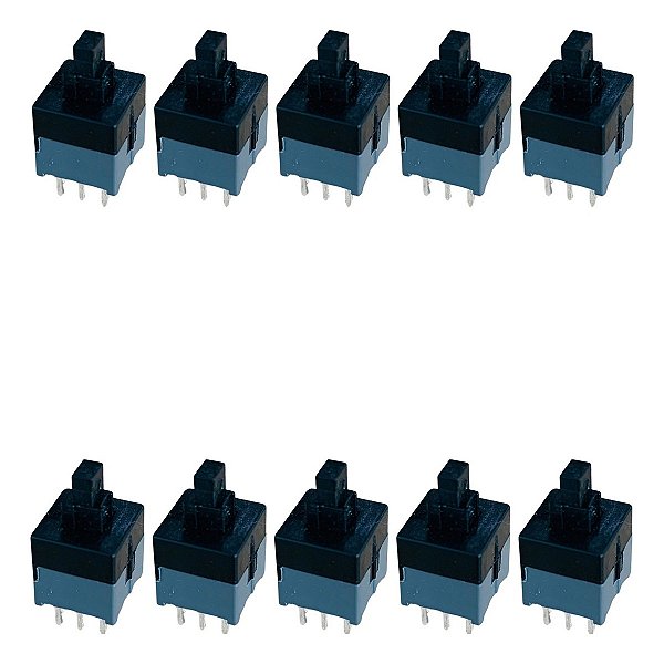 Chave Botão 8,5x8,5mm Sem Trava - 10 Peças Para Projetos